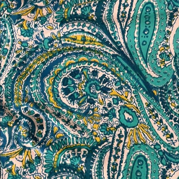 Talbots Paisley Popover 3/4 Sleeve Notched Collar - Picture 6 of 7